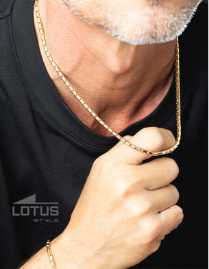 LOTUS STYLE MEN'S STAINLESS STEEL NECKLACE